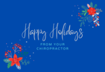 Happy Holidays form your Chiropractor - Blue Elegant